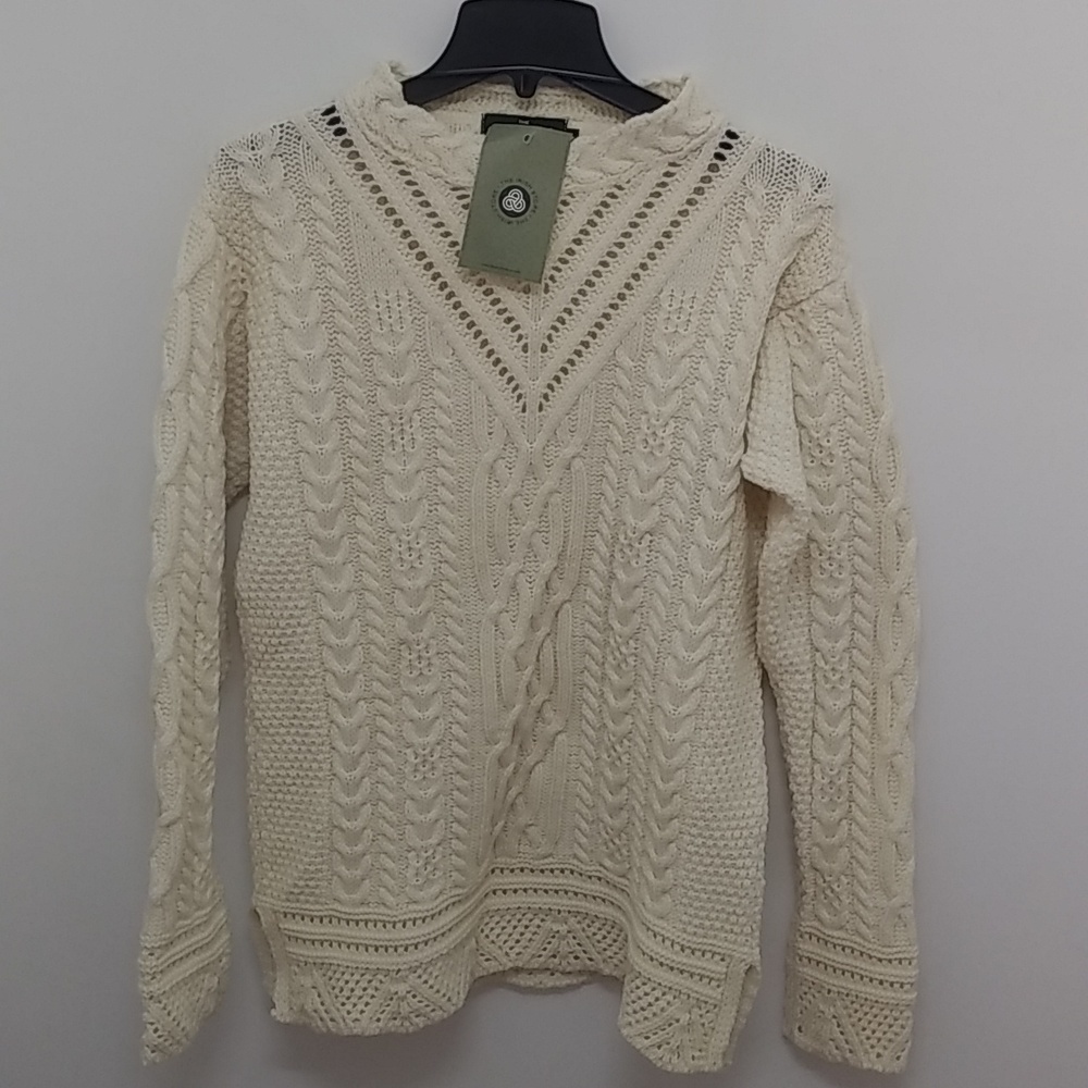 The Irish store merino wool natural size large nwt tunic top sweater